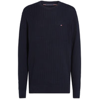 An image of the Tommy Hilfiger Herringbone Knit Crew Neck Jumper
