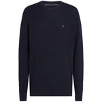 An image of the Tommy Hilfiger Herringbone Knit Crew Neck Jumper