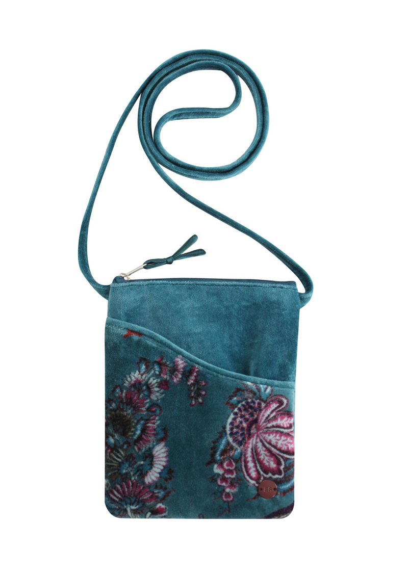 An image of the Earthsquared Printed Velvet Sling Bag