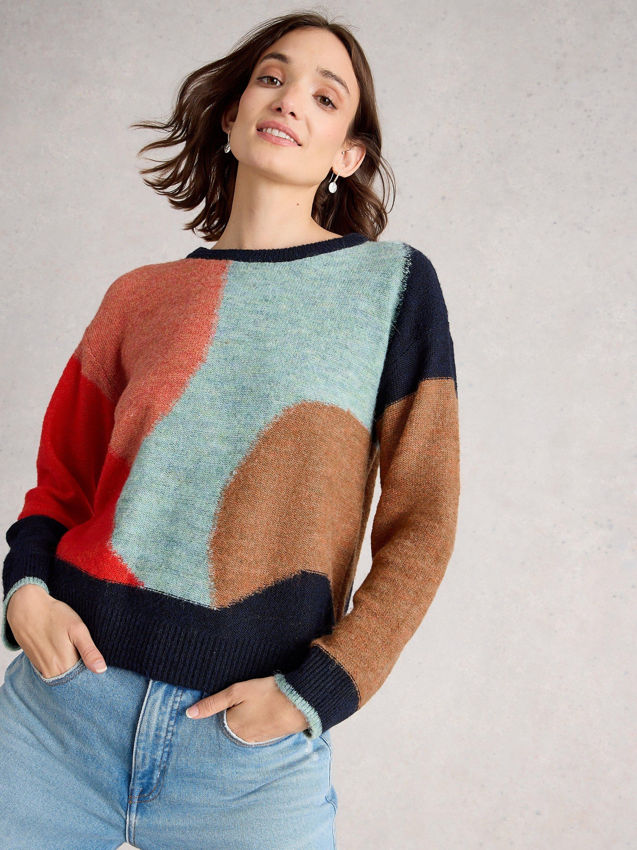 An image of the White Stuff Freya Abstract Jumper