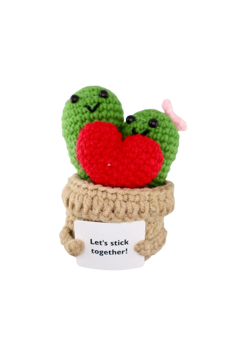 An image of the The Gnome Garden Positive Cactus With Heart