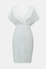An image of the Joseph Ribkoff V-Neck Dress with Pearls