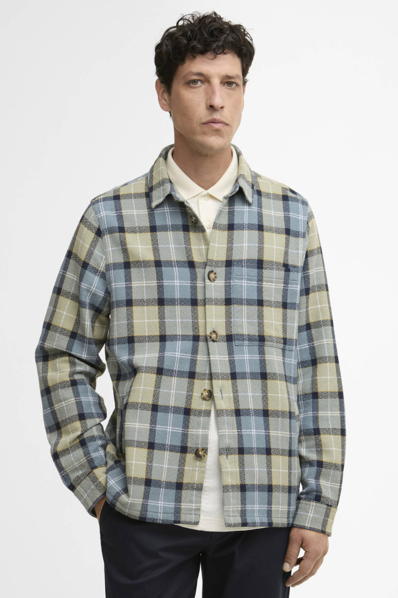 An image of the Barbour Vennel Textured Tartan Overshirt
