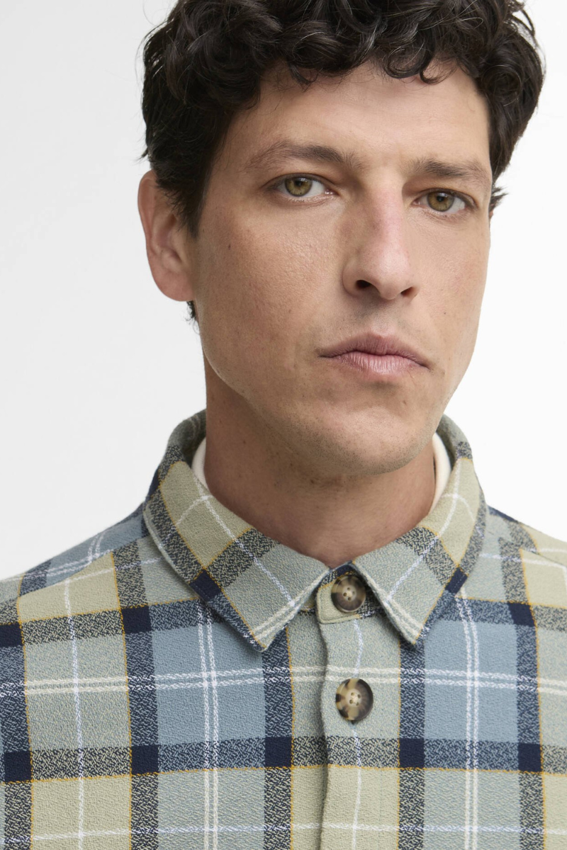 An image of the Barbour Vennel Textured Tartan Overshirt