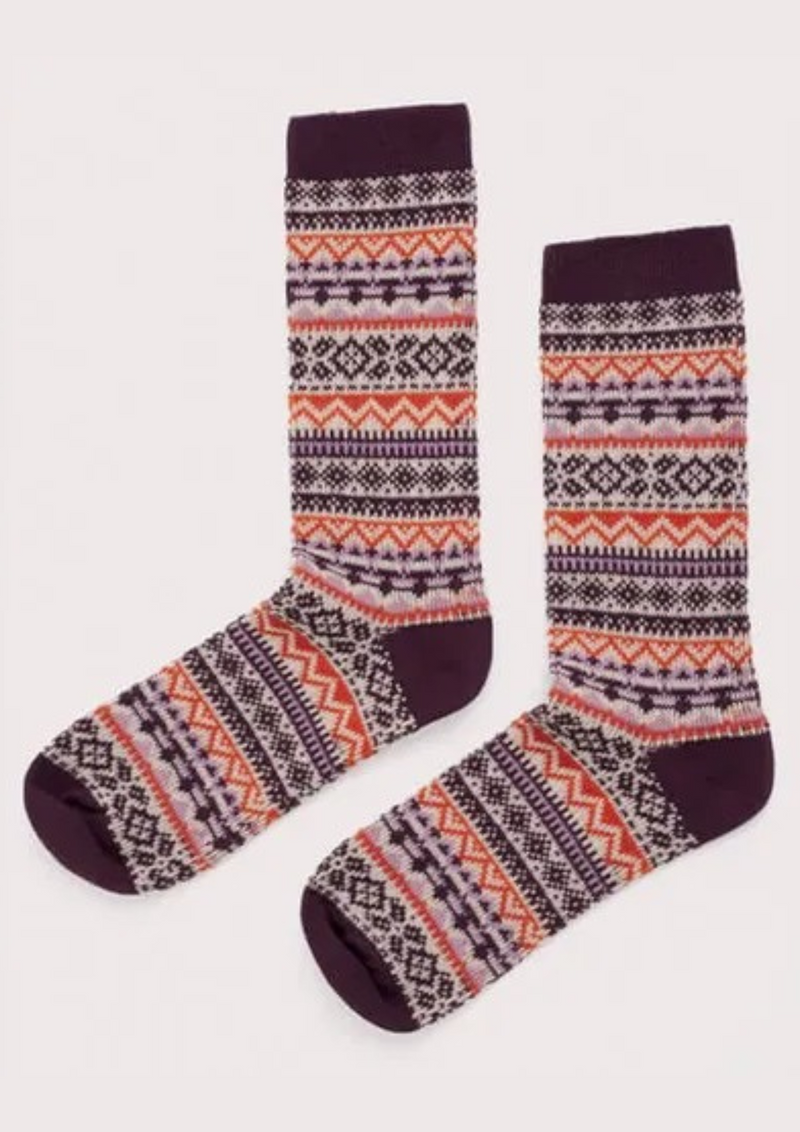 An image of the Seasalt Bloomin Good Socks Fair Isle