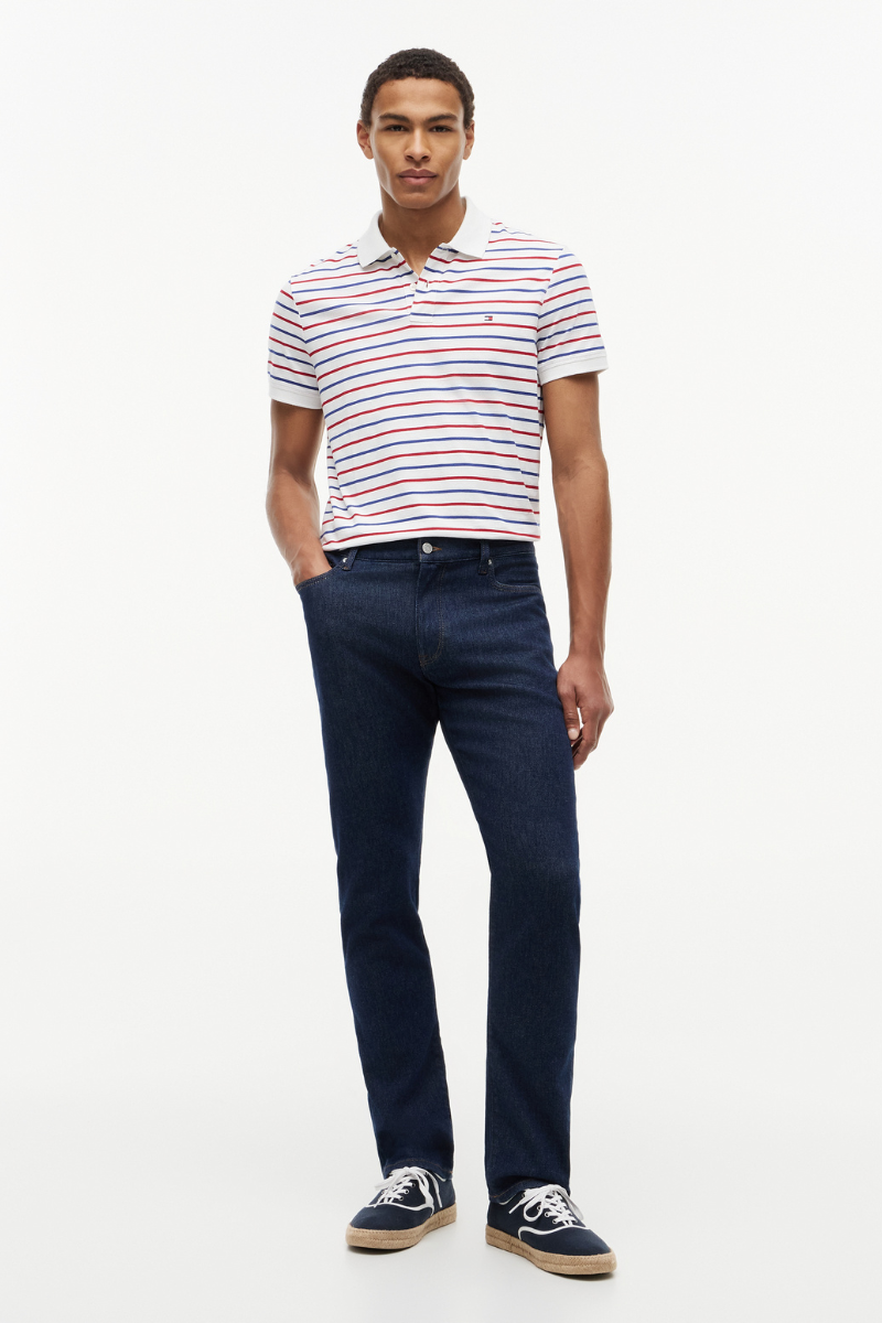 Interlock Stripe Reg Polo