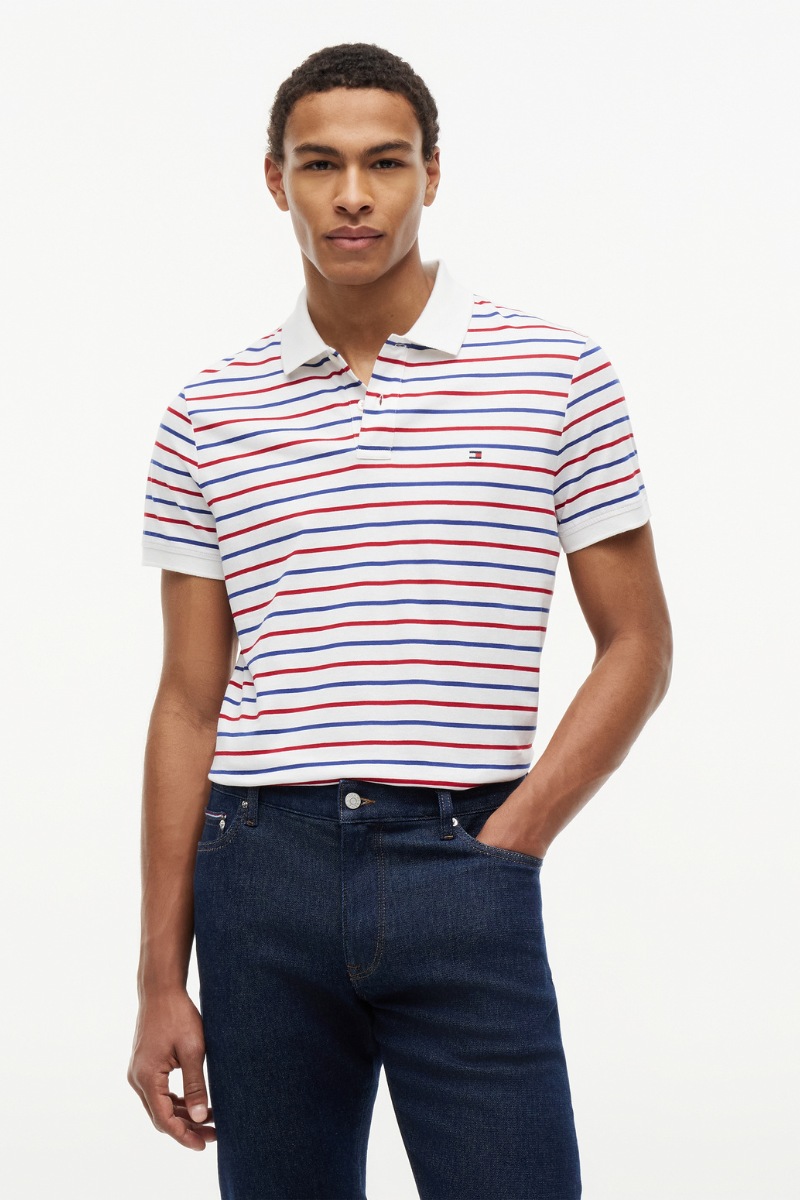 Interlock Stripe Reg Polo
