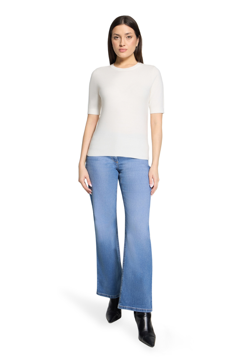 An image of the Betty Barclay Short Sleeve Knitted Sweater