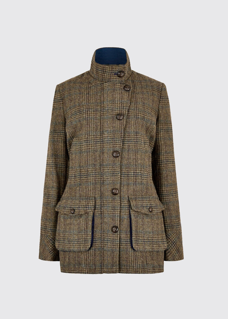 An image of the Dubarry Willow Long Length Tweed Utility Jacket