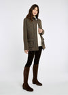 An image of the Dubarry Willow Long Length Tweed Utility Jacket