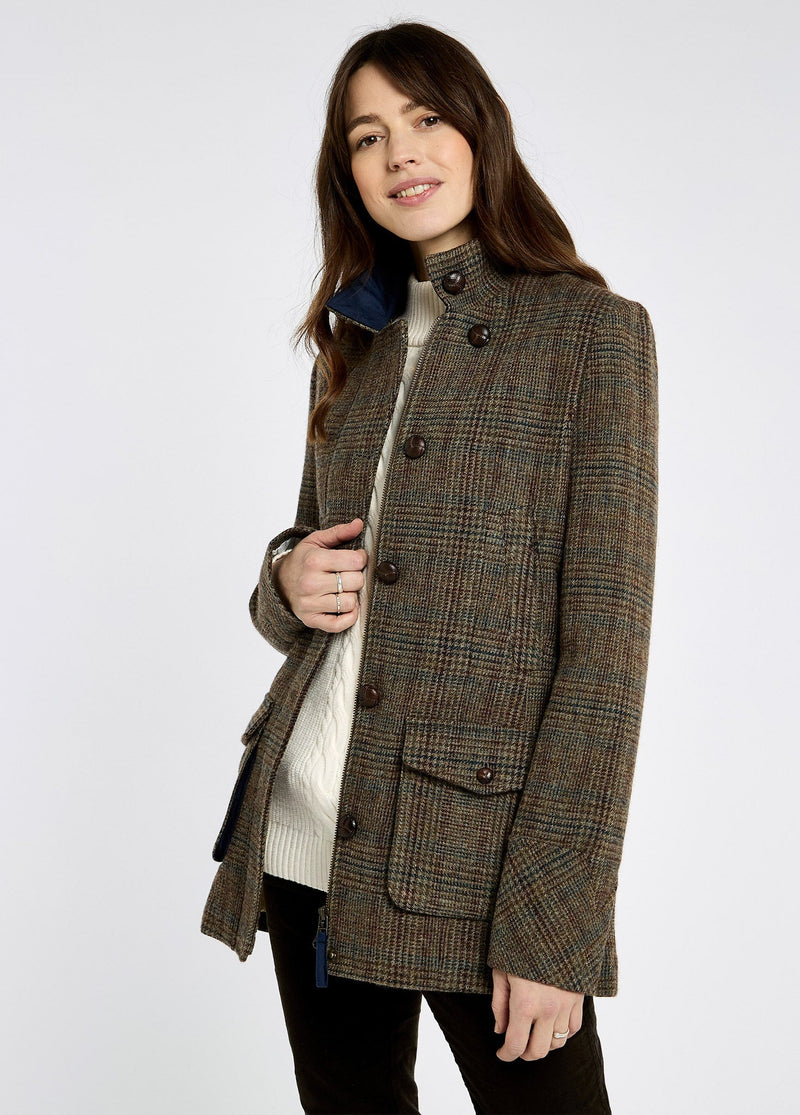 An image of the Dubarry Willow Long Length Tweed Utility Jacket
