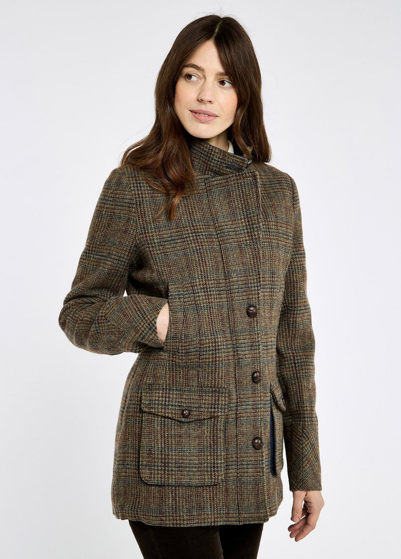 An image of the Dubarry Willow Long Length Tweed Utility Jacket