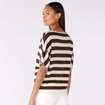 An image of the Oui Short Sleeve Stripe Jumper