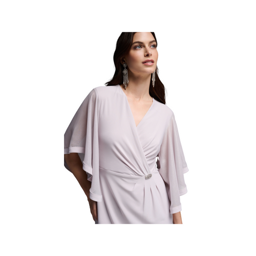 An image of the Joseph Ribkoff Shiffon Sleeve Crossover Dress