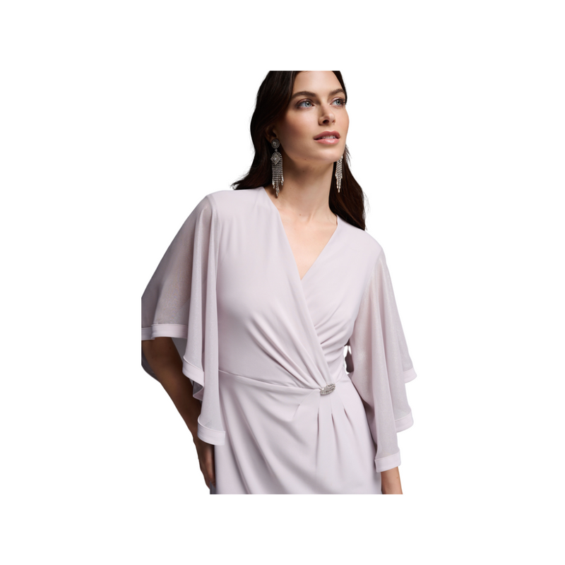 Shiffon Sleeve Crossover Dress