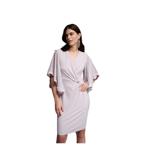 An image of the Joseph Ribkoff Shiffon Sleeve Crossover Dress