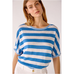 An image of the Oui Short Sleeve Stripe Jumper