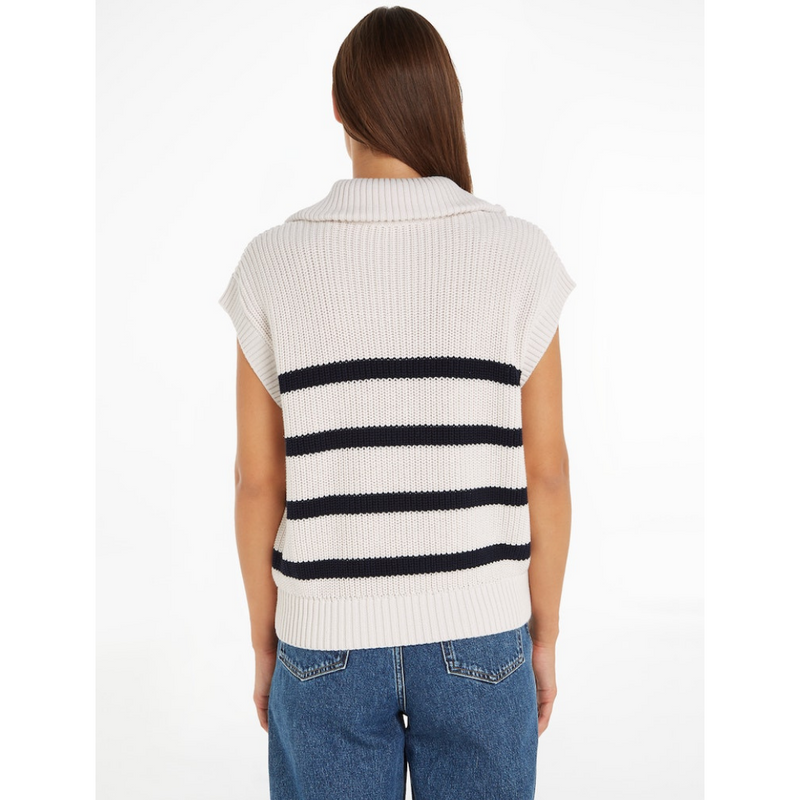 An image of the Tommy Hilfiger High Neck Stripe Tank