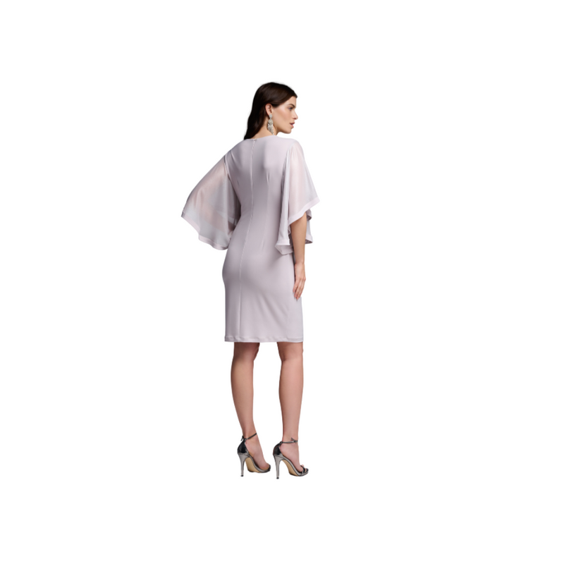 An image of the Joseph Ribkoff Shiffon Sleeve Crossover Dress