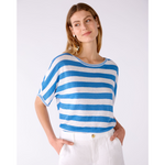 An image of the Oui Short Sleeve Stripe Jumper