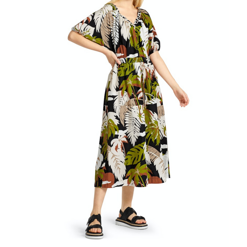 An image of the Marc Cain Palm Print Dress