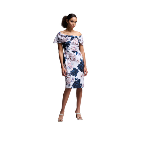 An image of the Joseph Ribkoff Floral Bardot Dress