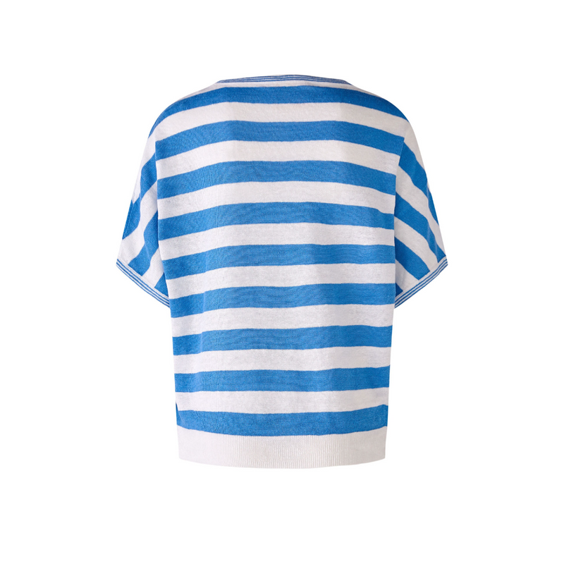 An image of the Oui Short Sleeve Stripe Jumper