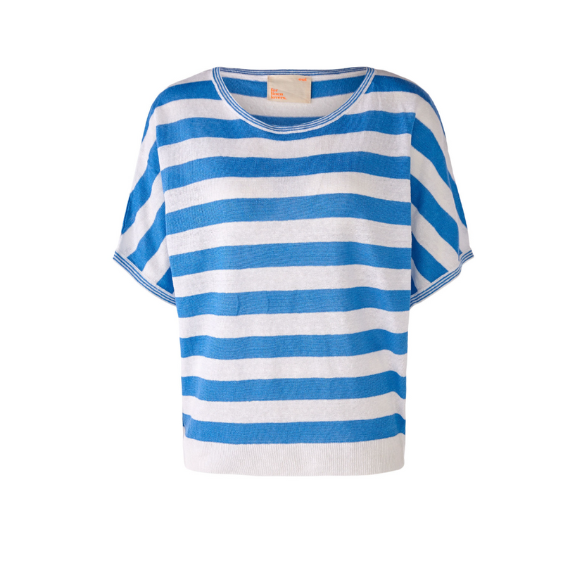 An image of the Oui Short Sleeve Stripe Jumper