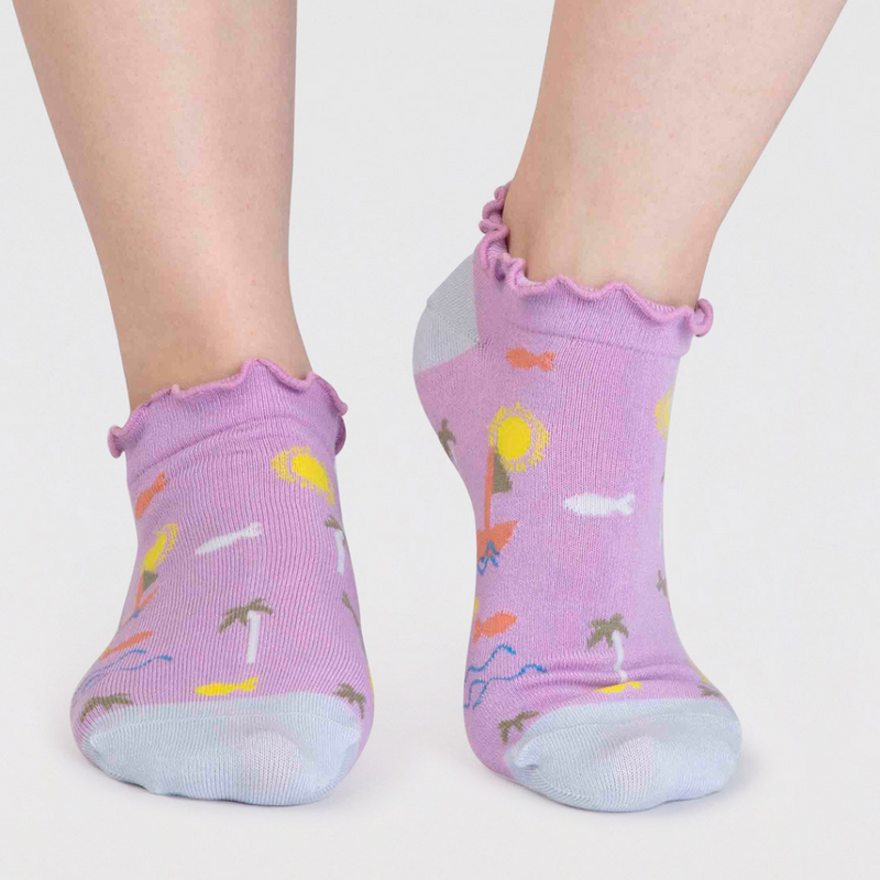 An image of the Thought Maron Bamboo Sailing Trainer Socks