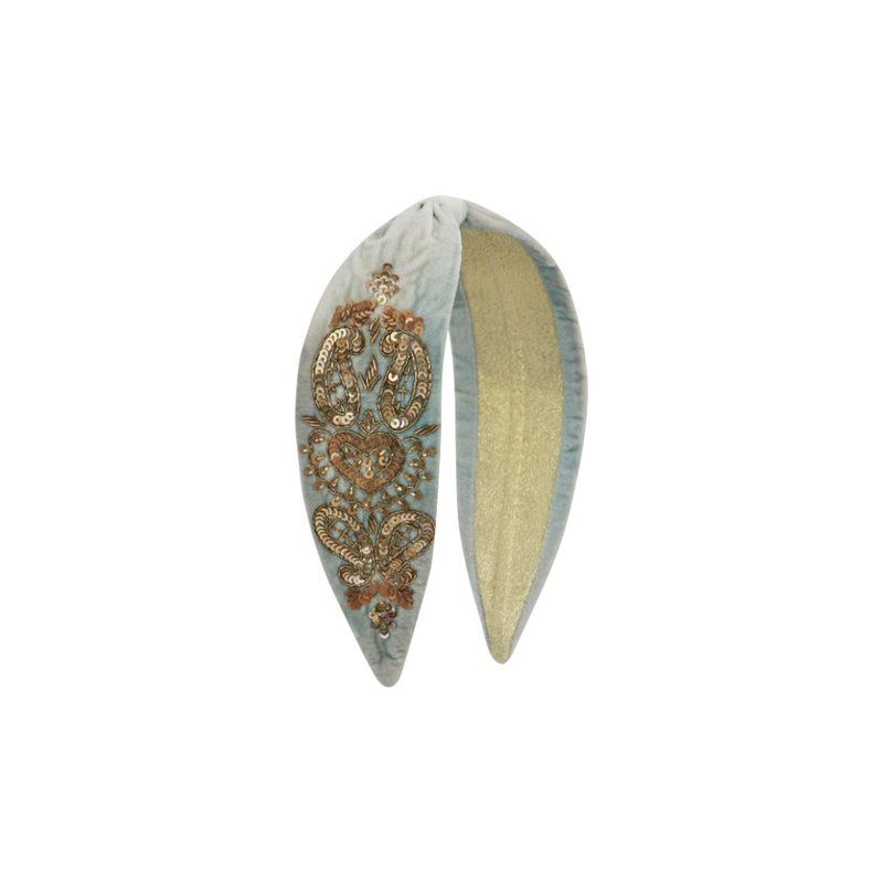 An image of the Powder Velvet Headband