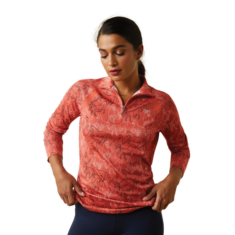 An image of the Ariat Sunstopper 2.0 1/4 Zip Baselayer