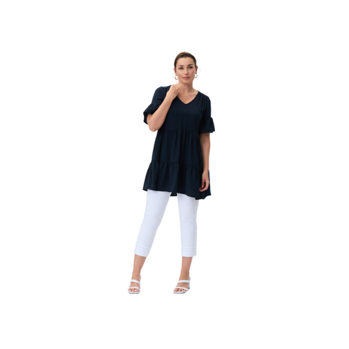 An image of the Joseph Ribkoff V Neck Tunic