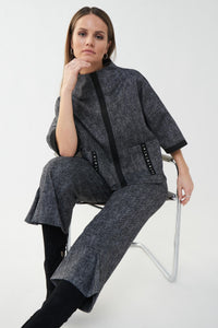 An image of the Joseph Ribkoff Oversized Top with Front Pockets