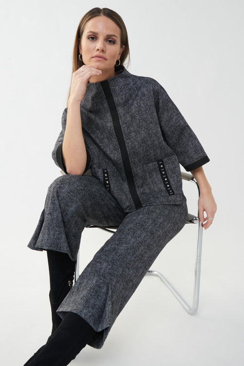 An image of the Joseph Ribkoff Oversized Top with Front Pockets