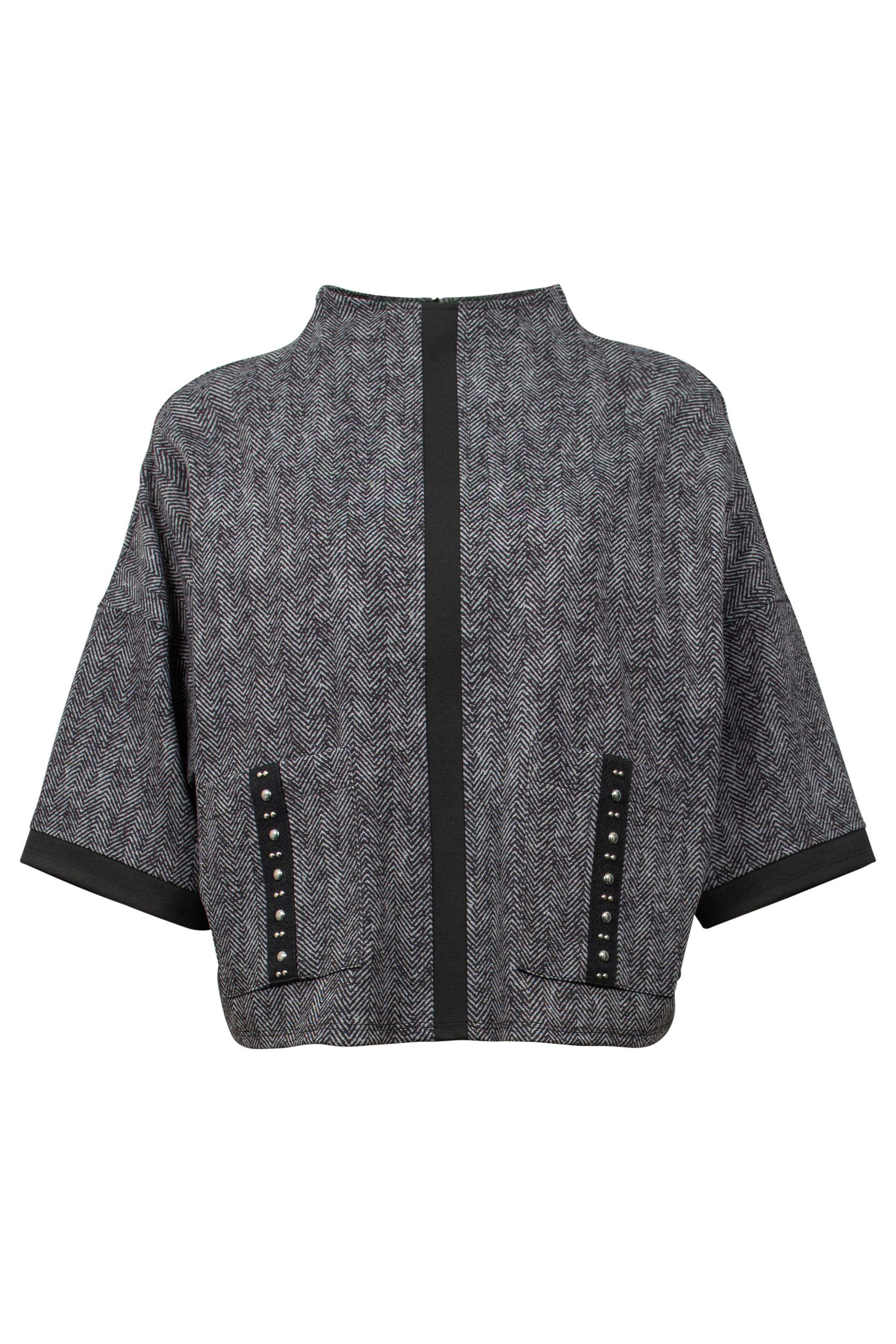 An image of the Joseph Ribkoff Oversized Top with Front Pockets