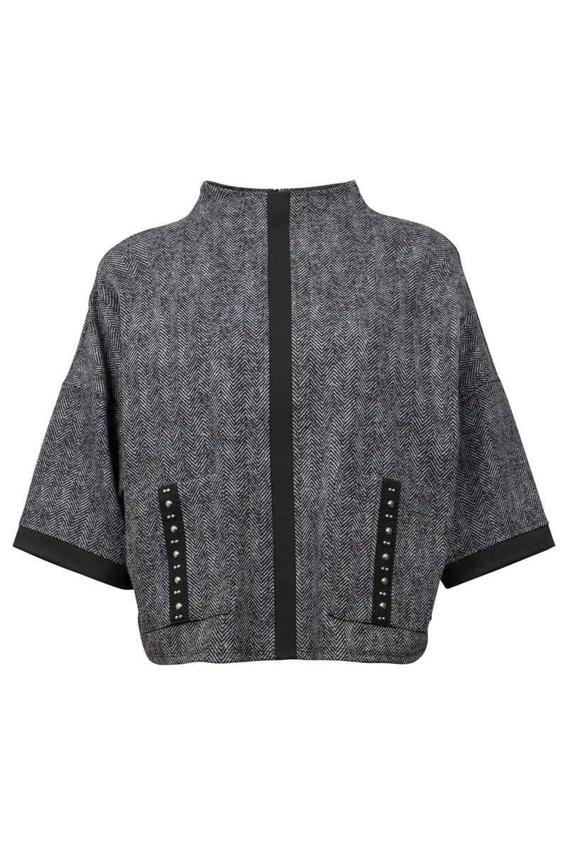 An image of the Joseph Ribkoff Oversized Top with Front Pockets