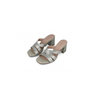 An image of the Menbur Block Heeled Glitter Sandal