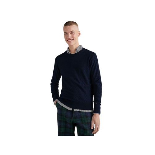 An image of the Tommy Hilfiger Triangle Structure Crew Jumper