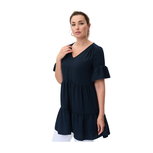 An image of the Joseph Ribkoff V Neck Tunic