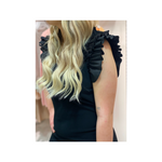 An image of the D Exterior Knitted Ruffle Sleeve Dress