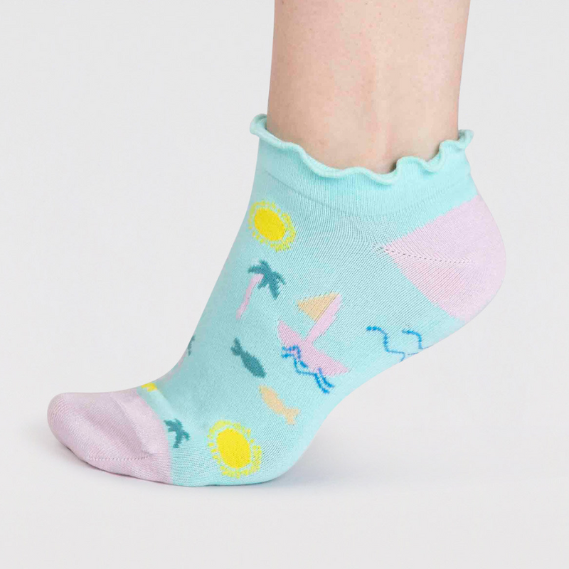 An image of the Thought Maron Bamboo Sailing Trainer Socks