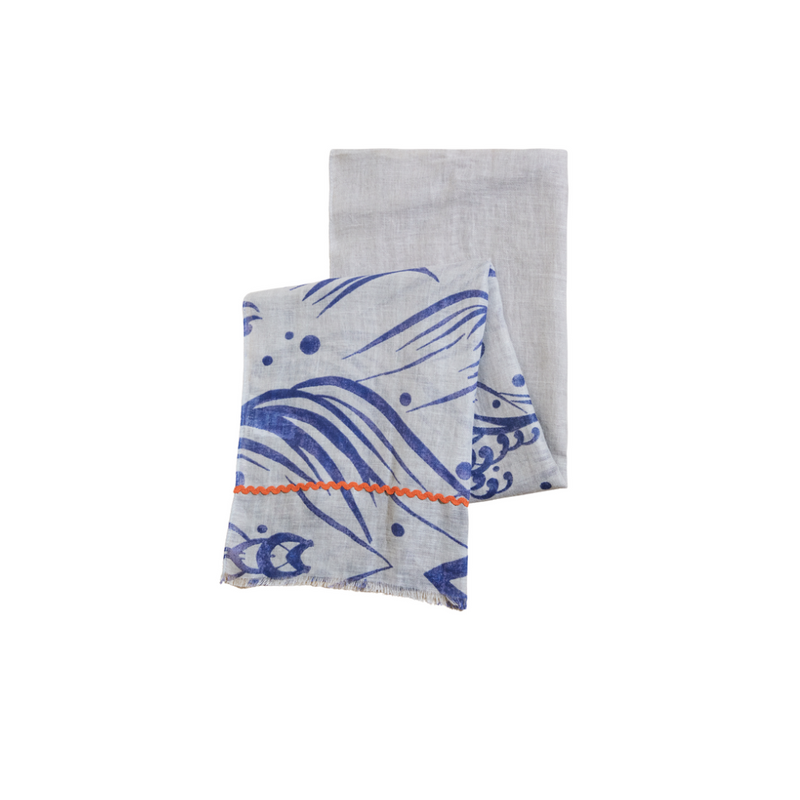 An image of the White Stuff Wave Linen Scarf