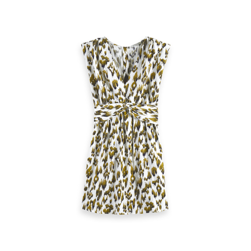 An image of the Scotch & Soda Short Dress with Knotted Belt
