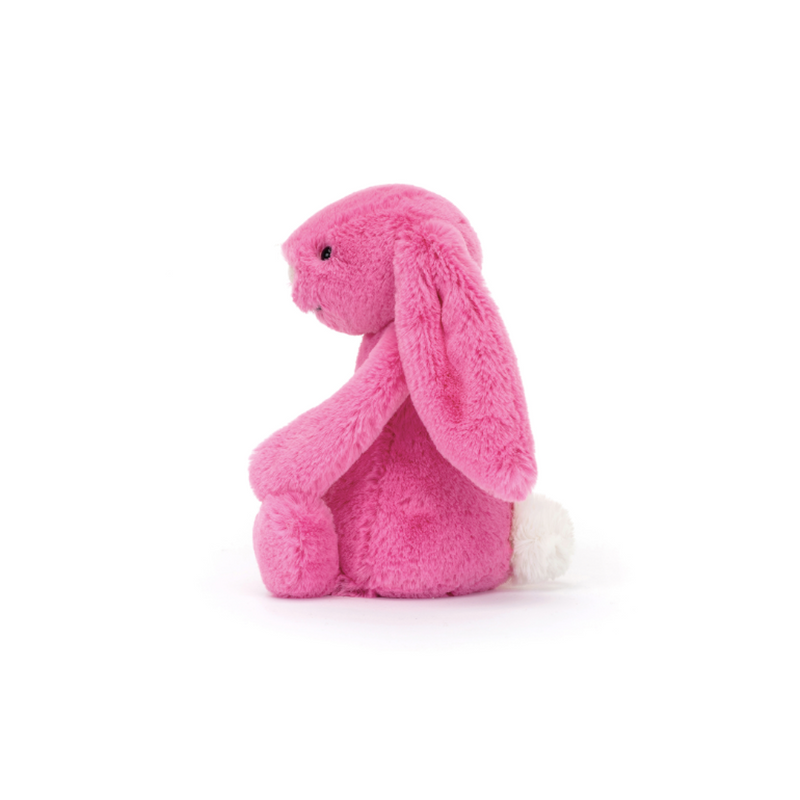 Jellycat Bashful Bunny. A cuddly bunny soft toy in the shade hot pink.