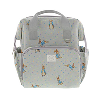 An image of the Enesco Peter Rabbit Changing Backpack
