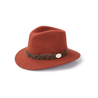 An image of the Hicks & Brown Suffolk Pheasant Feather Wrap Fedora