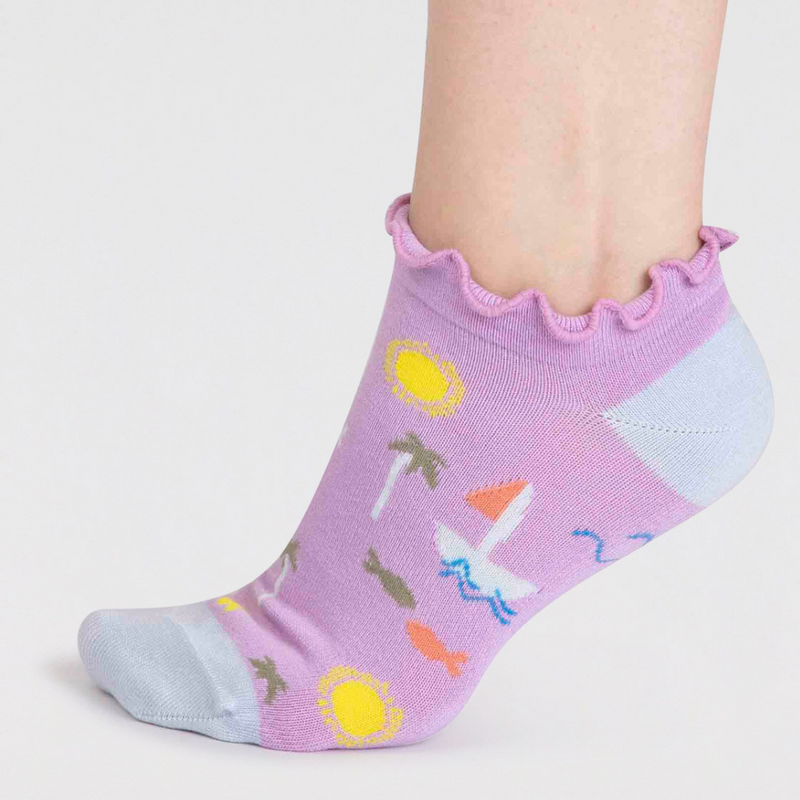 An image of the Thought Maron Bamboo Sailing Trainer Socks