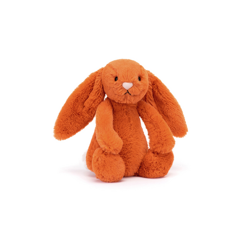 Jellycat Bashful Bunny. A cuddly bunny soft toy in the shade tangerine.