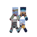 Mens Postcard Socks Pack of 4