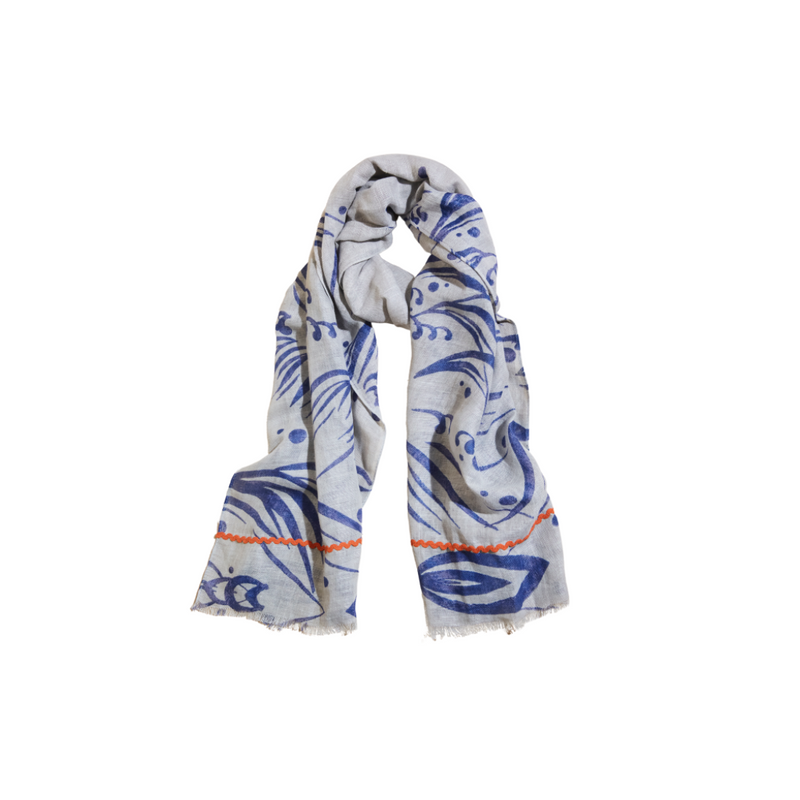 An image of the White Stuff Wave Linen Scarf